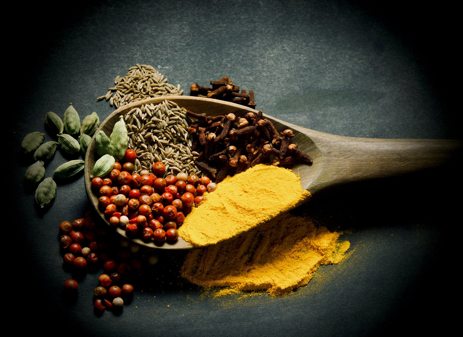 Authentic whole Ayurvedic herbs, roots and raw spices
